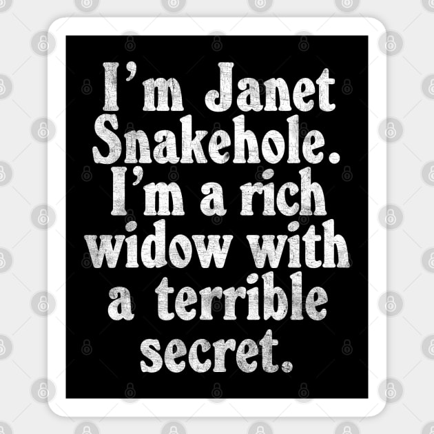 Janet Snakehole - Parks & Rec Fan Design Sticker by DankFutura